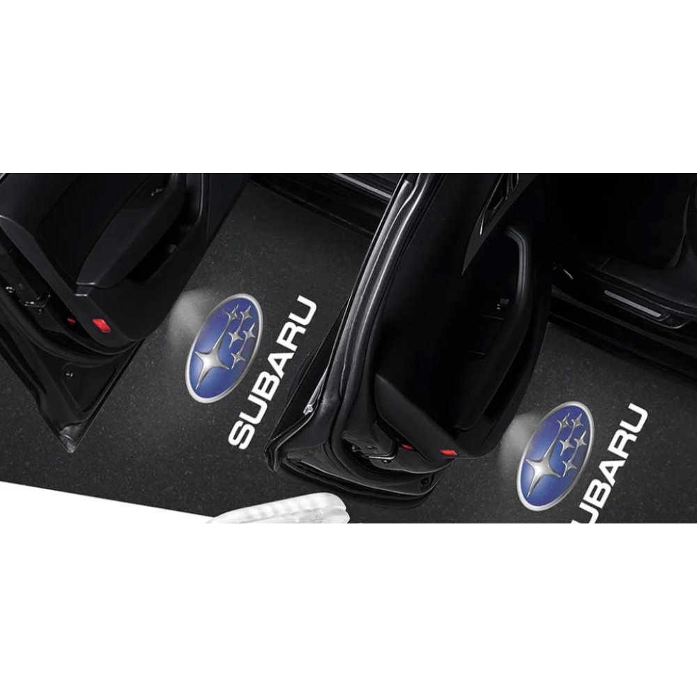 LED проекция подсветка логотипа для дверей Subaru (универсальный комплект 2 шт.)
