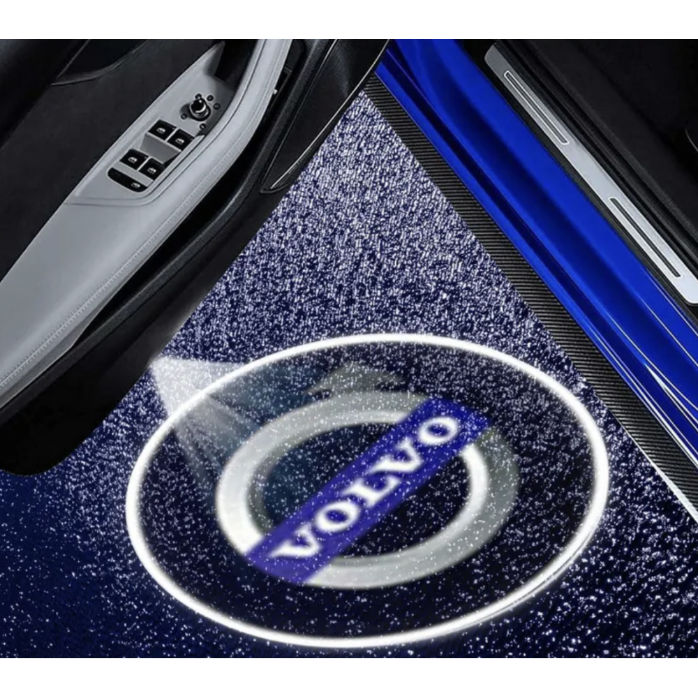 LED проекция подсветка логотипа для дверей Volvo (универсальный комплект 2 шт.)