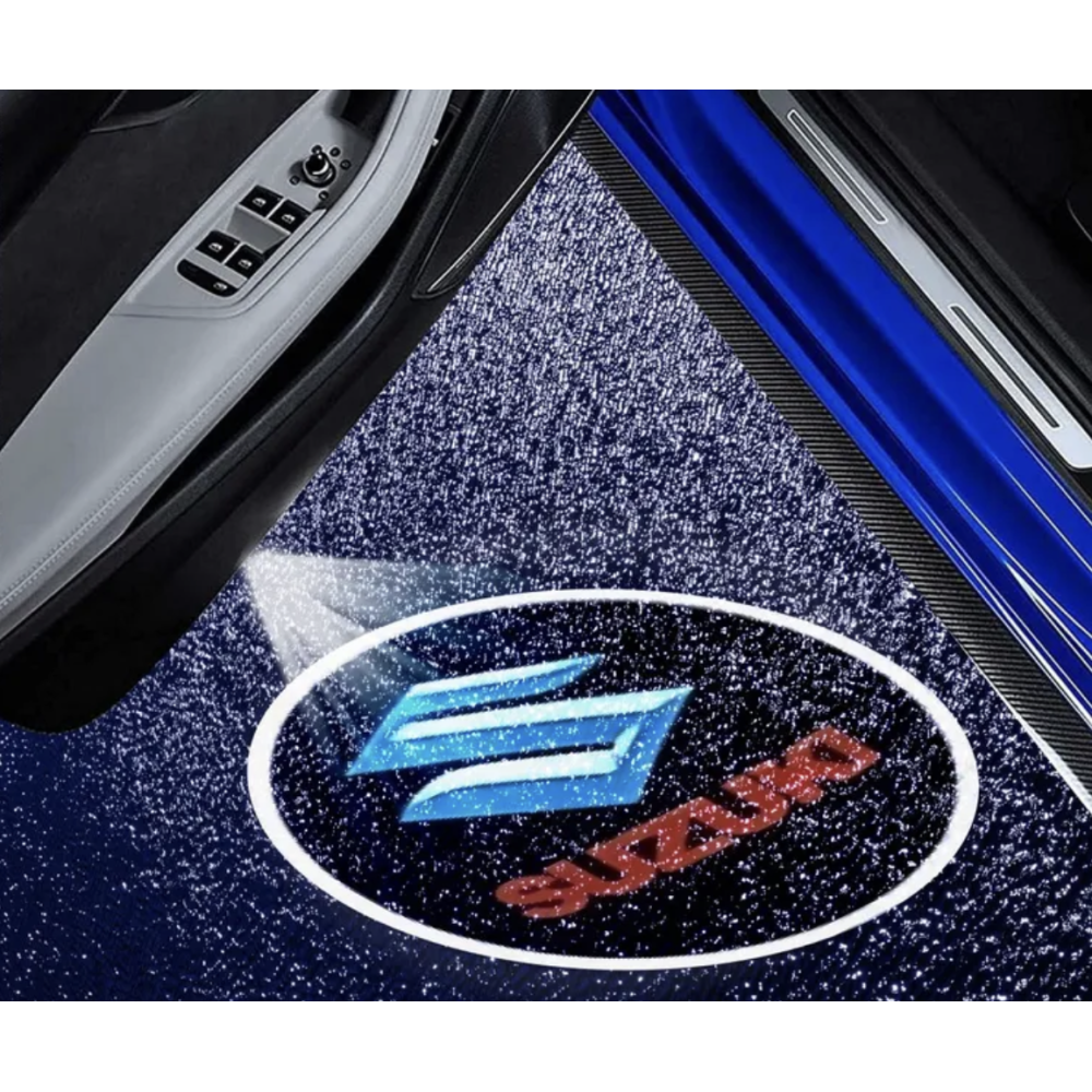 LED проекция подсветка логотипа для дверей Suzuki (универсальный комплект 2 шт.)