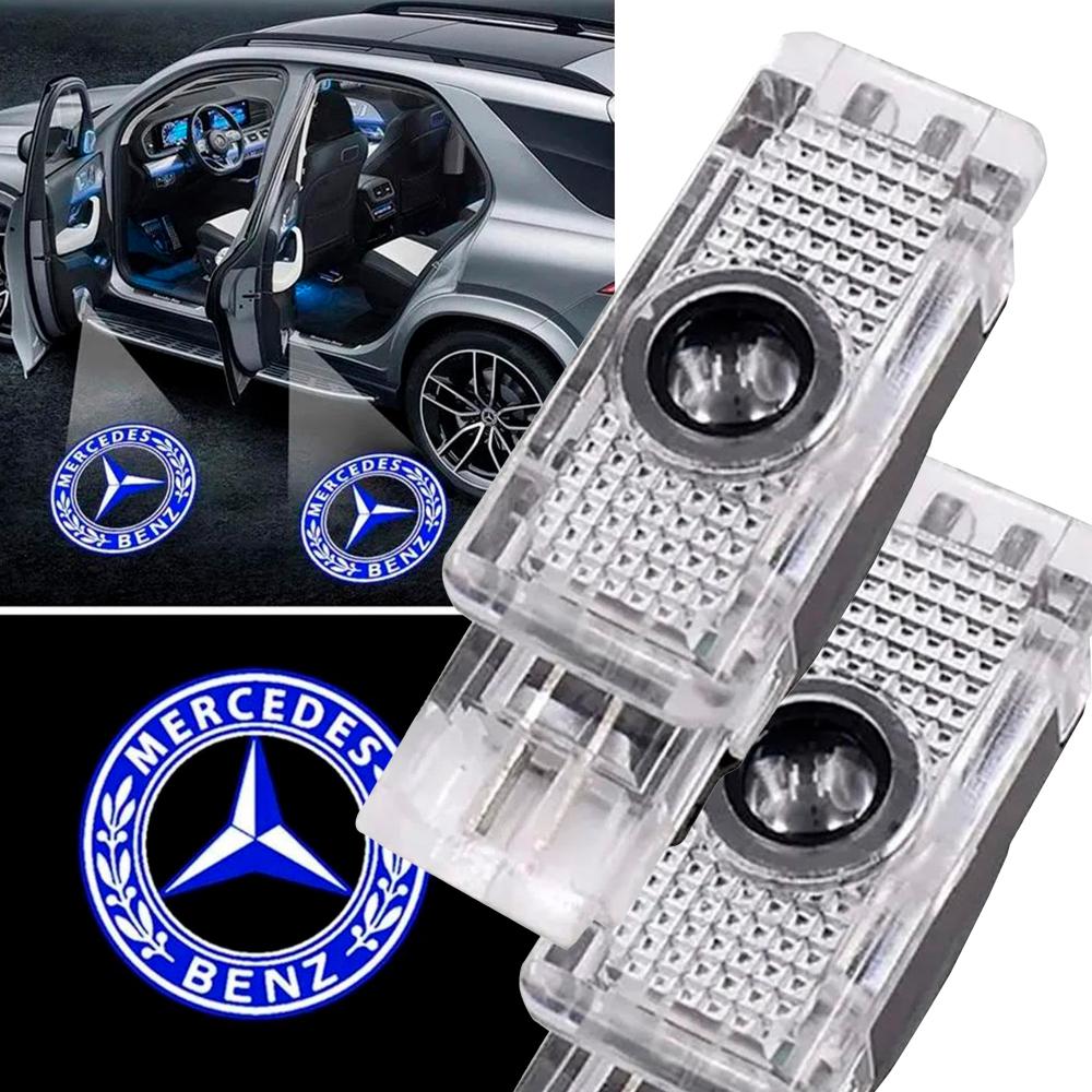 Светодиодная проекция логотипа Mercedes-Benz C-class W203, W208, W209, W240  CLK, SLK, CLS, (2шт)