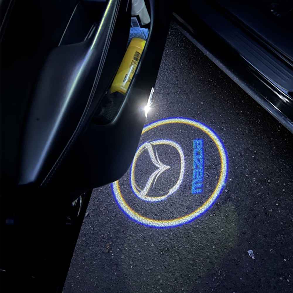 LED проекция подсветка логотипа двери Mazda 6 GG1 (2002-2007) (комплект 2 шт)