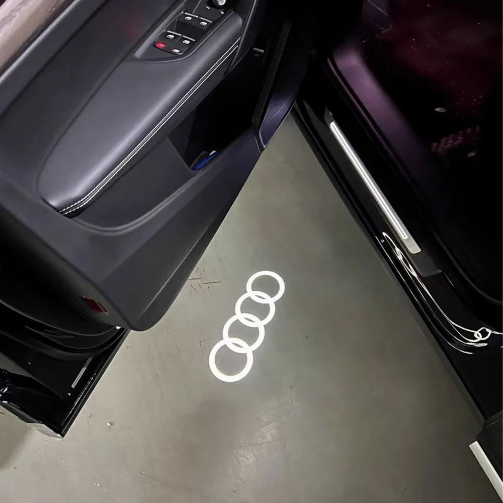 КОМПЛЕКТ LED проекция подсветка логотипа дверей Audi A1 A3 A4 A5 A6 A7 A8 B7 A6 R8 Q3 Q5 Q7 RS ( оригинальный стиль )