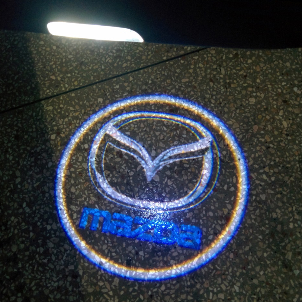 LED проекция подсветка логотипа двери Mazda 6 GG1 (2002-2007) (комплект 2 шт)