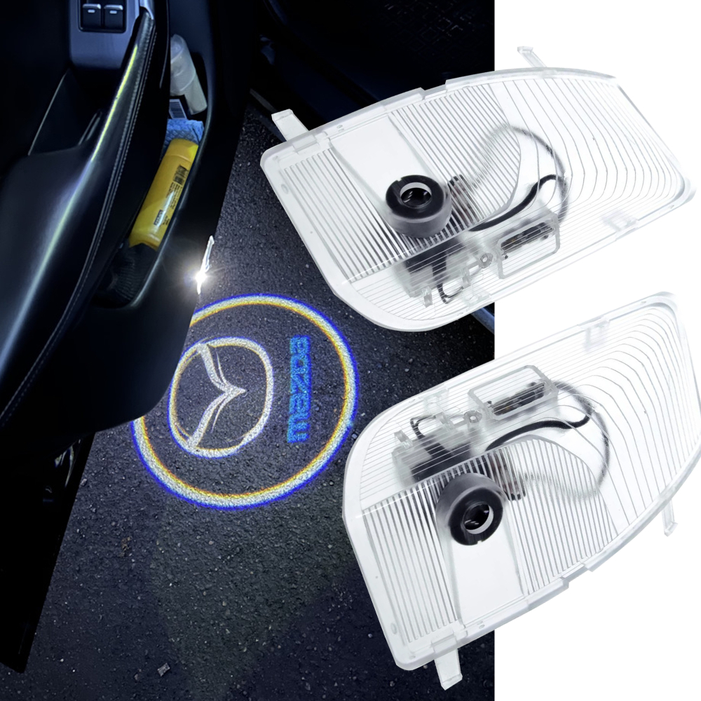 LED проекция подсветка логотипа двери Mazda 6 GG1 (2002-2007) (комплект 2 шт)