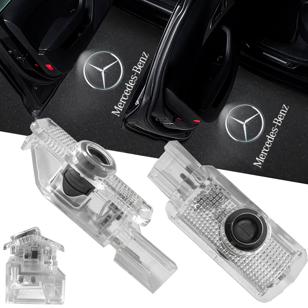 Светодиодная проекция логотипа Mercedes-Benz R (W215), ML (W164), GL (X164), (2шт)