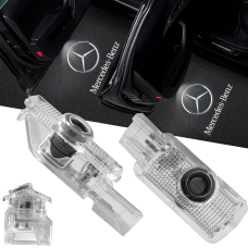 Светодиодная проекция логотипа Mercedes-Benz R (W215), ML (W164), GL (X164), (2шт)