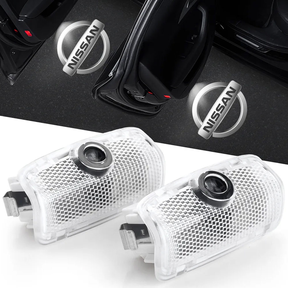 LED проекция подсветка логотипа для дверей Nissan Teana J32 (2008-2012), Patrol Y62 (2010-2014) (комплект 2 шт.)