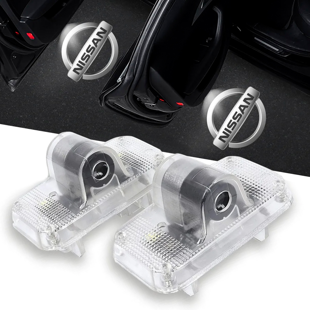 LED проекция подсветка логотипа для дверей Nissan Murano Z51 (2007-2014), Teana J31 (2003-2007) , X-Trail (комплект 2 шт.)