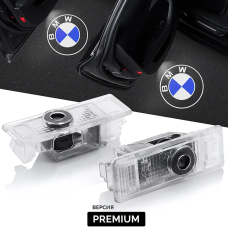 LED проекция подсветка логотипа для дверей BMW (Большинство моделей E и F серии БМВ ) F20, E90, F30, F32, E60, F10, E63, E65, E84, E83, E70 (комплект 2 шт.)