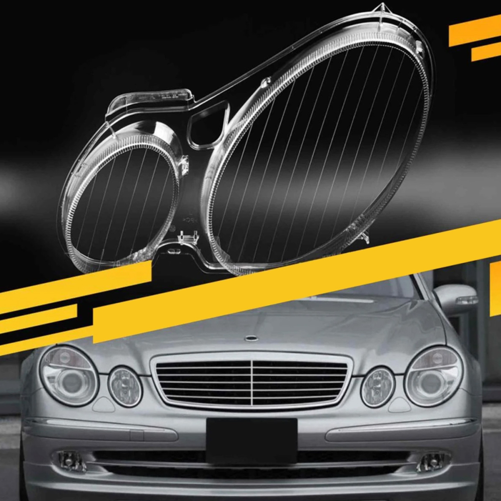 Стекло фары Mercedes-Benz E-Class W211 (2002-2009) дорест/рест левое