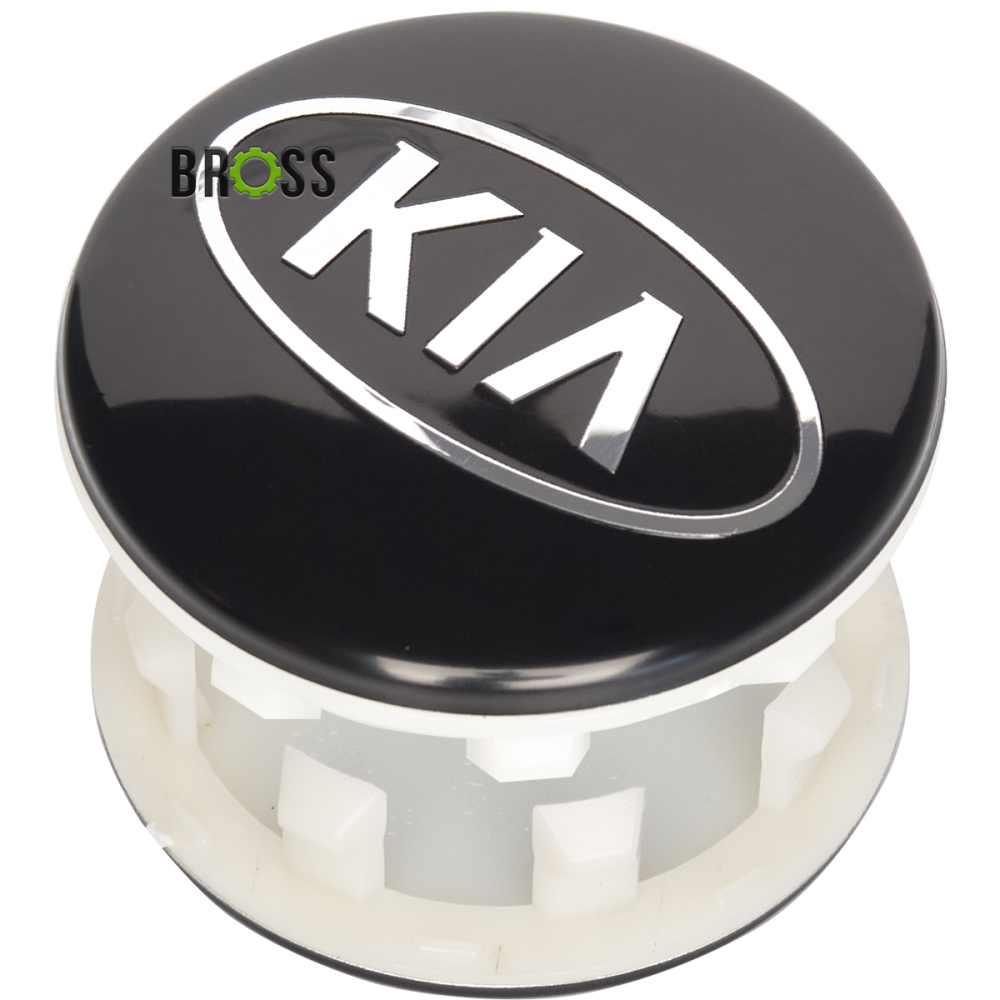 Заглушки колпачки дисков KIA 58мм (черный хром)