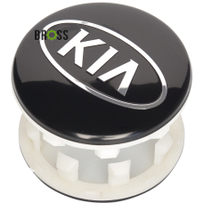 Заглушки колпачки дисков KIA 58мм (черный хром)