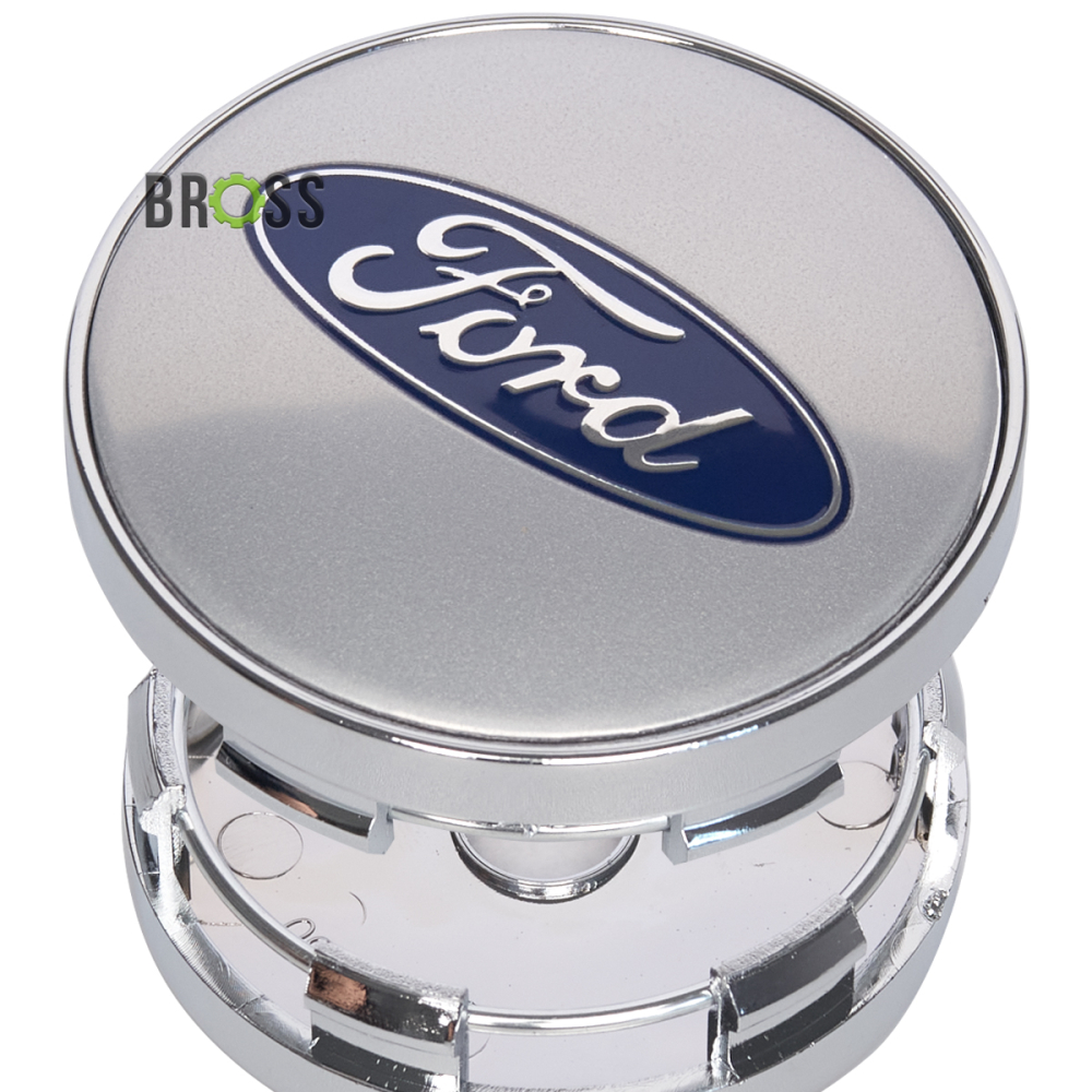 Заглушки колпачки дисков FORD 60мм (серый хром)