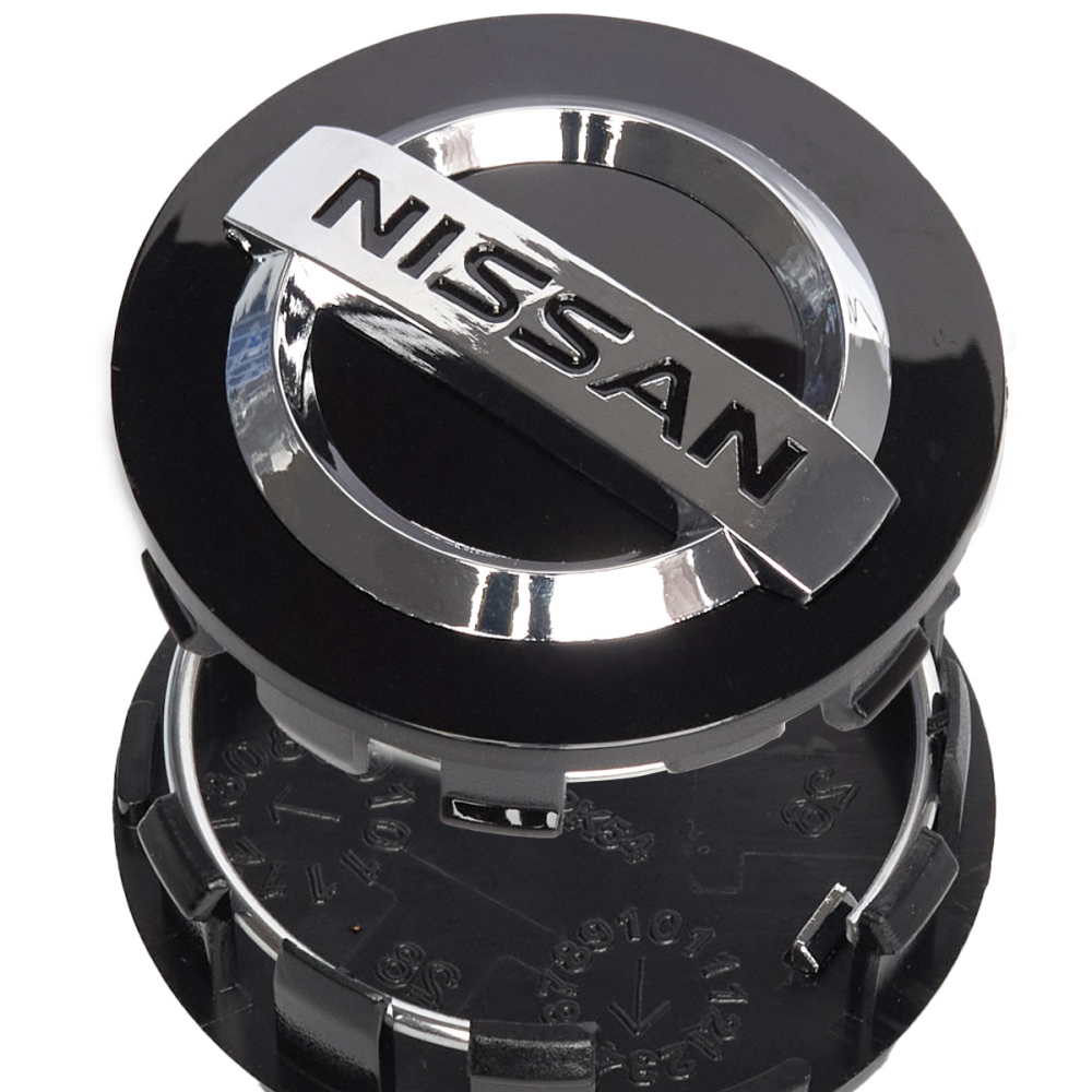 Заглушки колпачки дисков Nissan 54мм (черные)