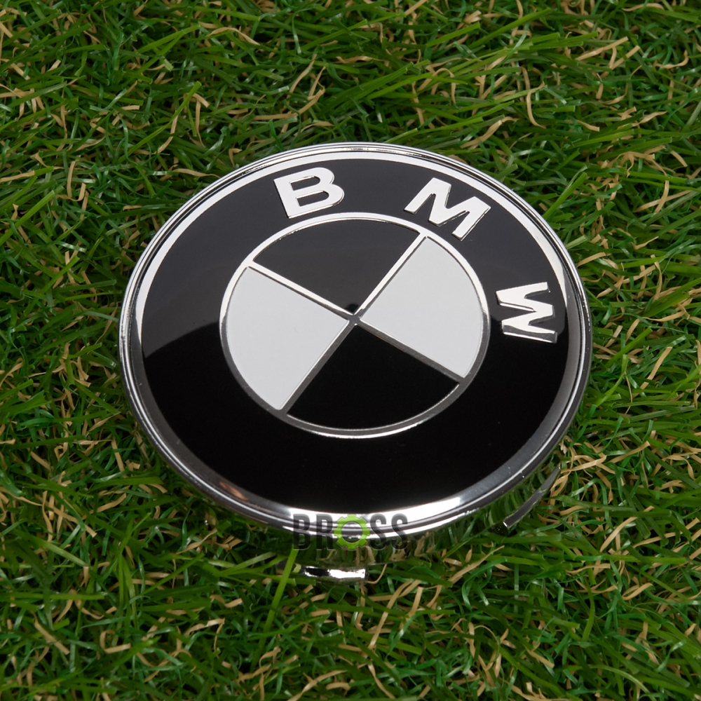 Заглушки колпачки литых дисков для BMW (черная) (60 мм)