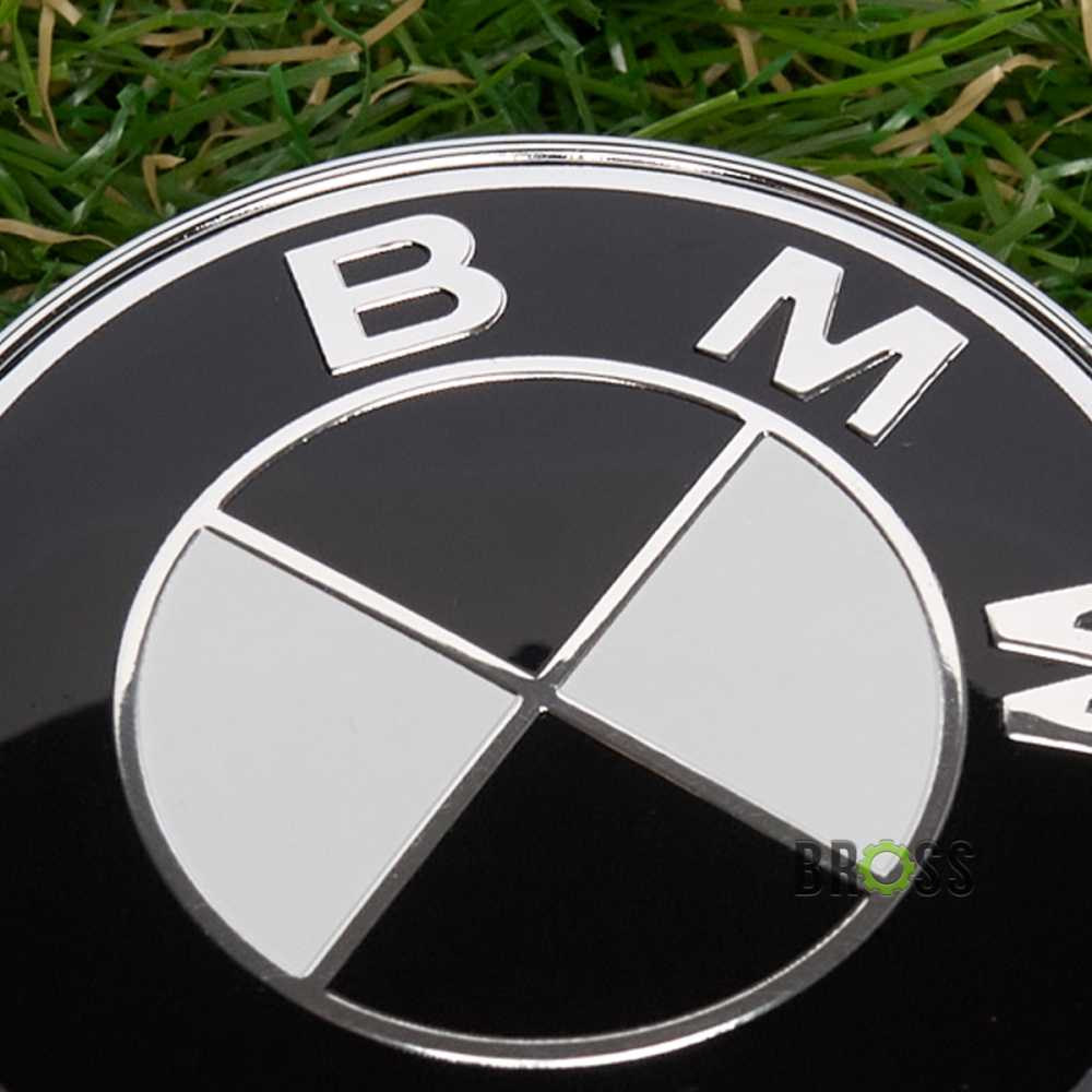 Заглушки колпачки литых дисков для BMW (черная) (60 мм)