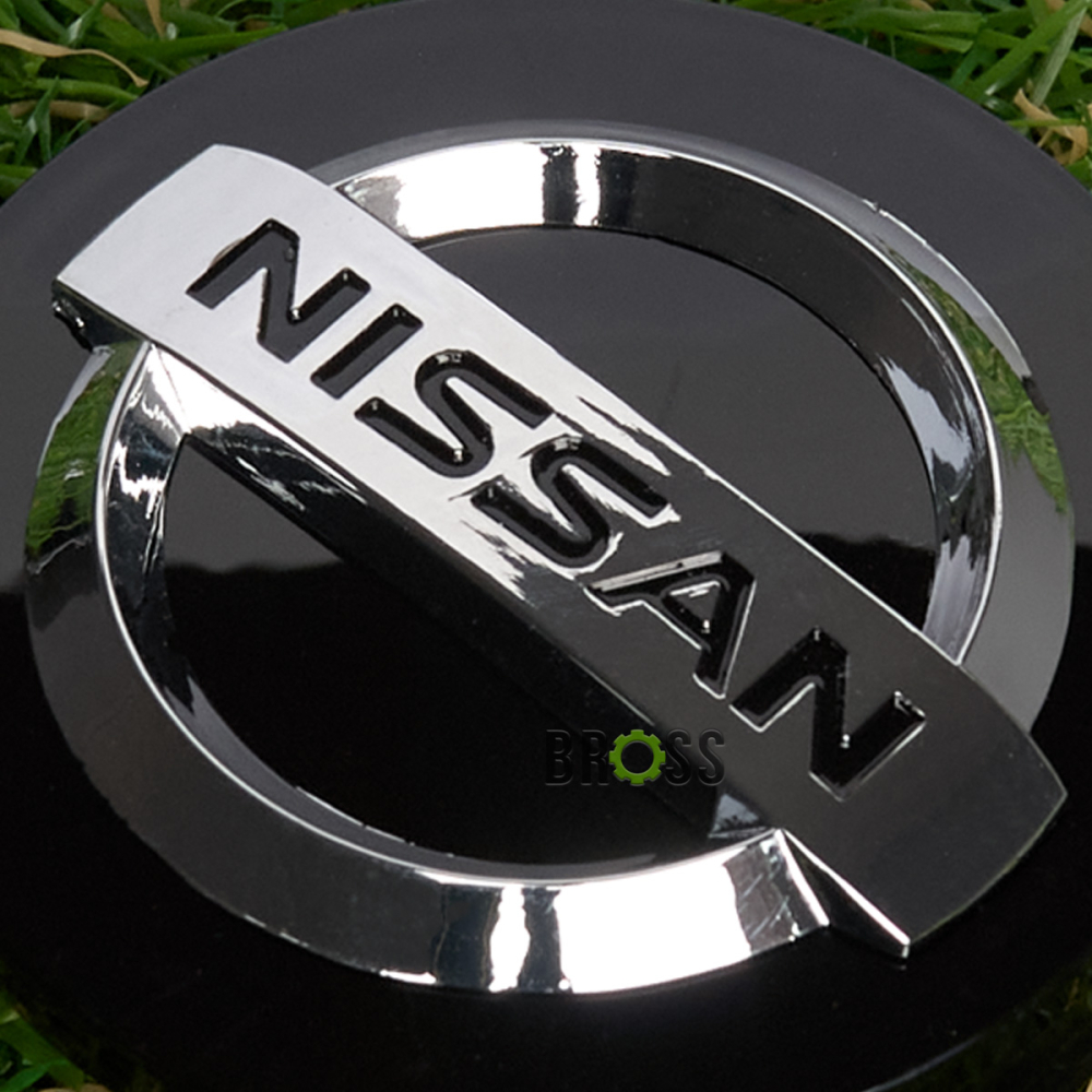 Заглушки колпачки дисков Nissan 54мм (черные)