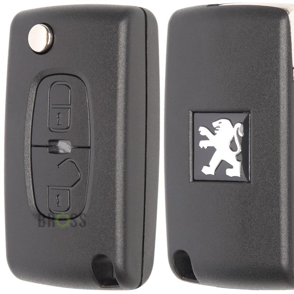 Корпус ключа Peugeot 4007, 4008, Citroen C-Crosser, C4 Aircross на 2 кнопки