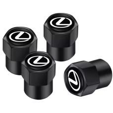 Металлические колпачки на ниппель lexus (Комплект 4 шт.) Черные
