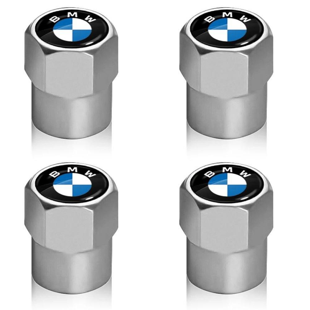 Металлические колпачки на ниппель BMW (Комплект 4 шт.) Хром