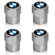 Металлические колпачки на ниппель BMW (Комплект 4 шт.) Хром