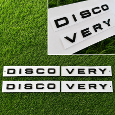 Эмблема DISCOVERY (Дискавери) на капот/багажник Land Rover, черный глянец
