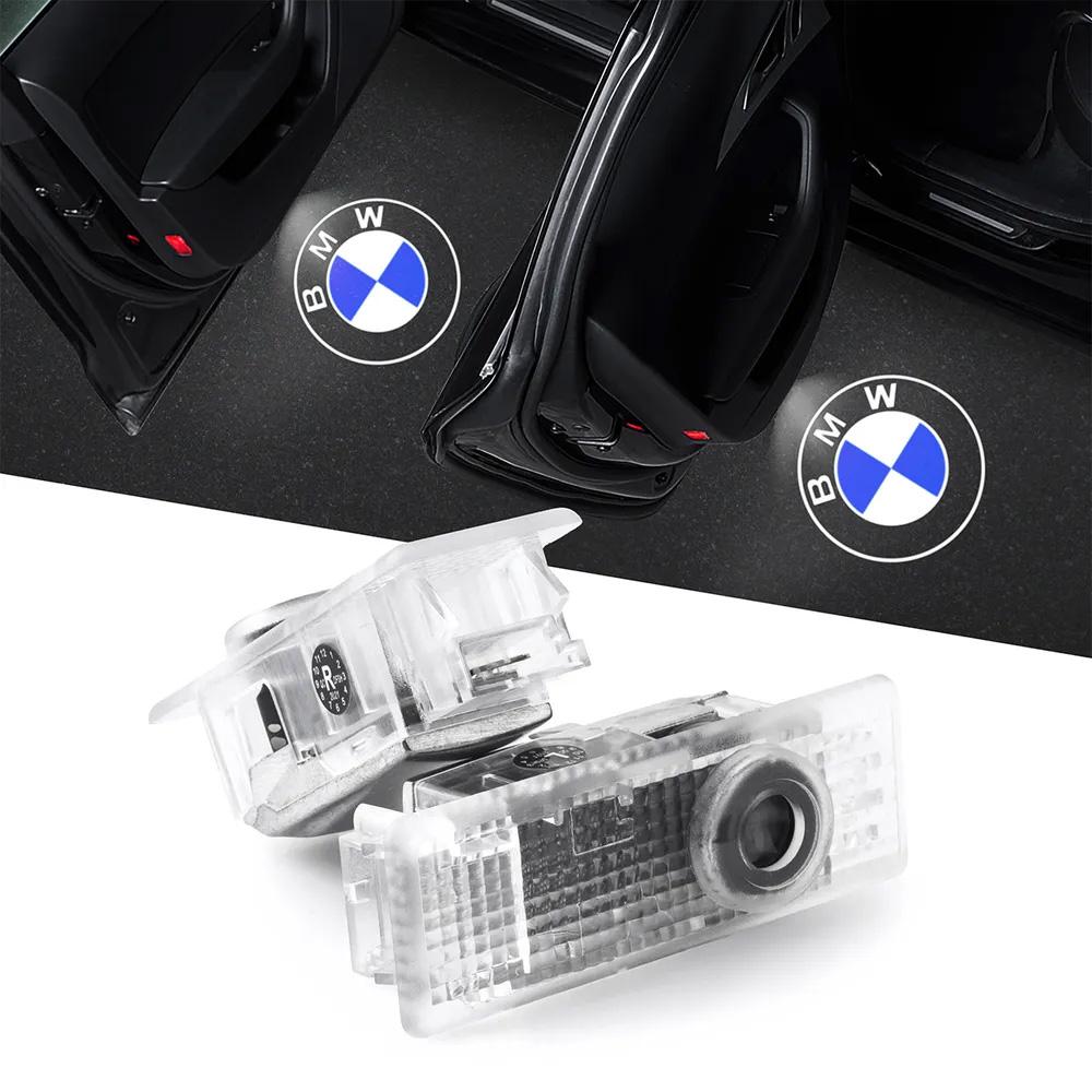Светодиодная проекция логотипа для автомобиля BMW 1,2,3,4,5,6,7 series, X3, X4, X5, Z4, F20, E90, F30, F32, E60, F10, E63, E65, E84, E83, E70 (комплект 2 шт.)