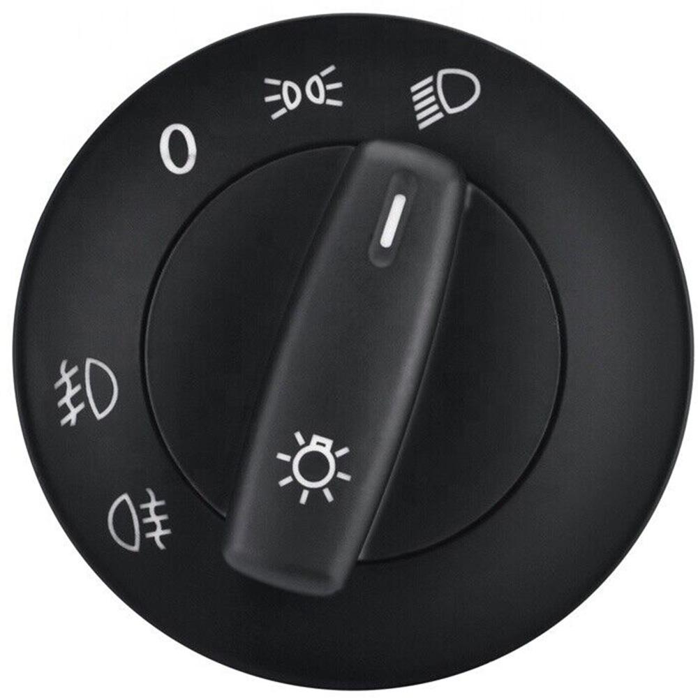 Переключатель света фар Volkswagen, Golf, Jetta, Passat, Sharan, EOS, Transporter, Caddy, Touran, Tiguan, Scirocco, Touareg, 1K0941431Q, 5KD941431A (тонкий,  без авто чёрный) 