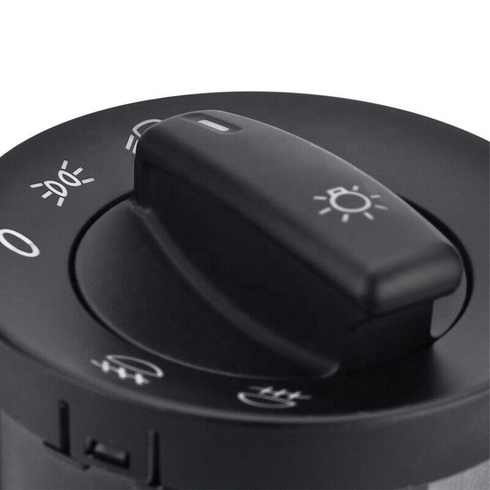 Переключатель света фар Volkswagen, Golf, Jetta, Passat, Sharan, EOS, Transporter, Caddy, Touran, Tiguan, Scirocco, Touareg, 1K0941431Q, 5KD941431A (тонкий,  без авто чёрный) 