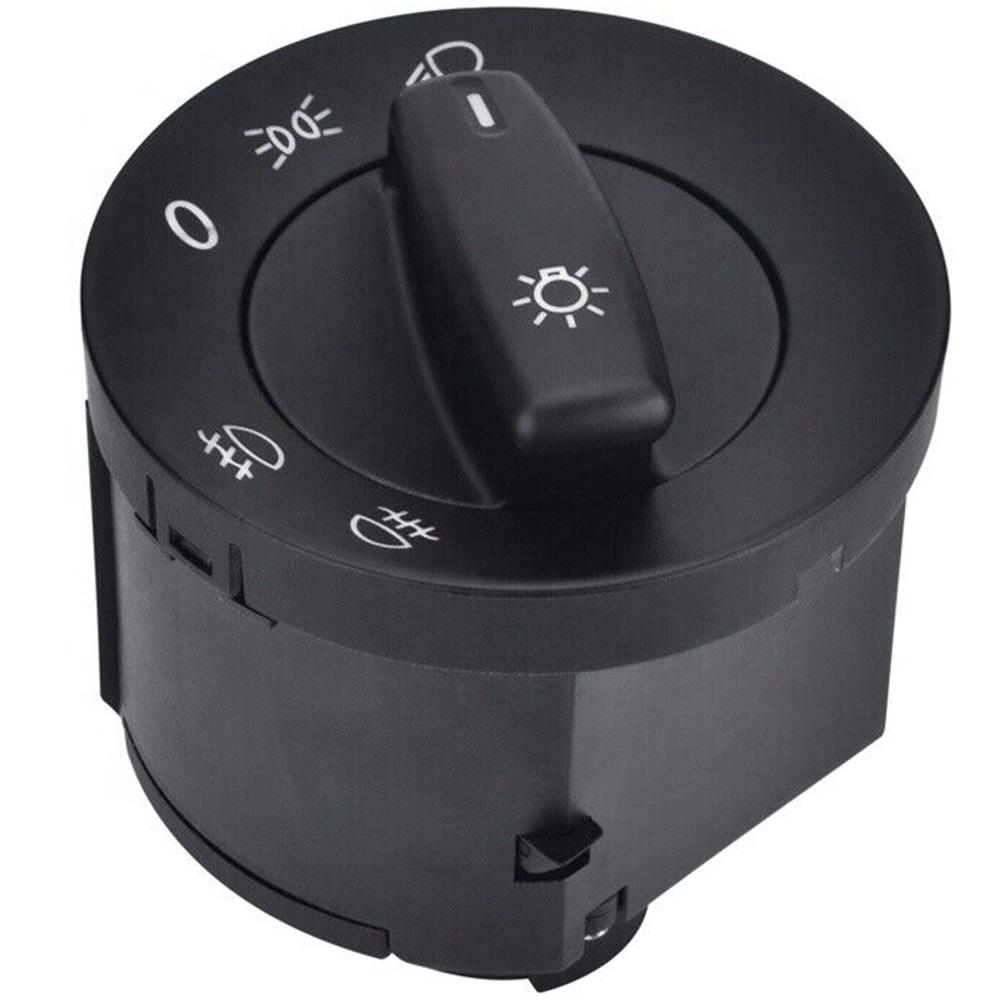 Переключатель света фар Volkswagen, Golf, Jetta, Passat, Sharan, EOS, Transporter, Caddy, Touran, Tiguan, Scirocco, Touareg, 1K0941431Q, 5KD941431A (тонкий,  без авто чёрный) 