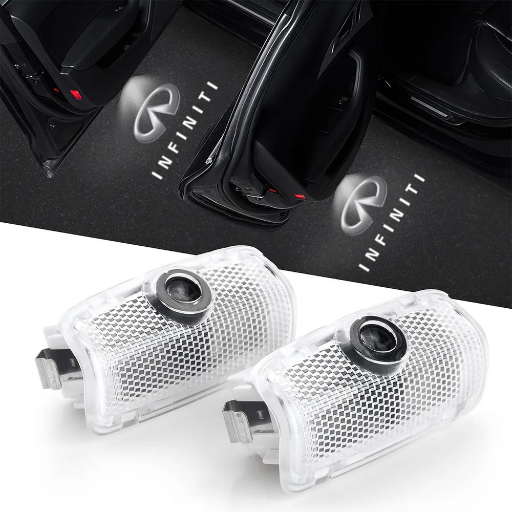 LED проекция подсветка логотипа двери Infiniti FX, Series G, M, EX,, Q50L, Q50, Q60, Q70, (QX 50, 70,80) (комплект 2 шт.)