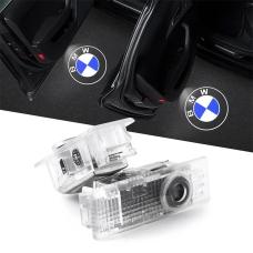 Светодиодная проекция логотипа для автомобиля BMW 1,2,3,4,5,6,7 series, X3, X4, X5, Z4, F20, E90, F30, F32, E60, F10, E63, E65, E84, E83, E70 (комплект 2 шт.)