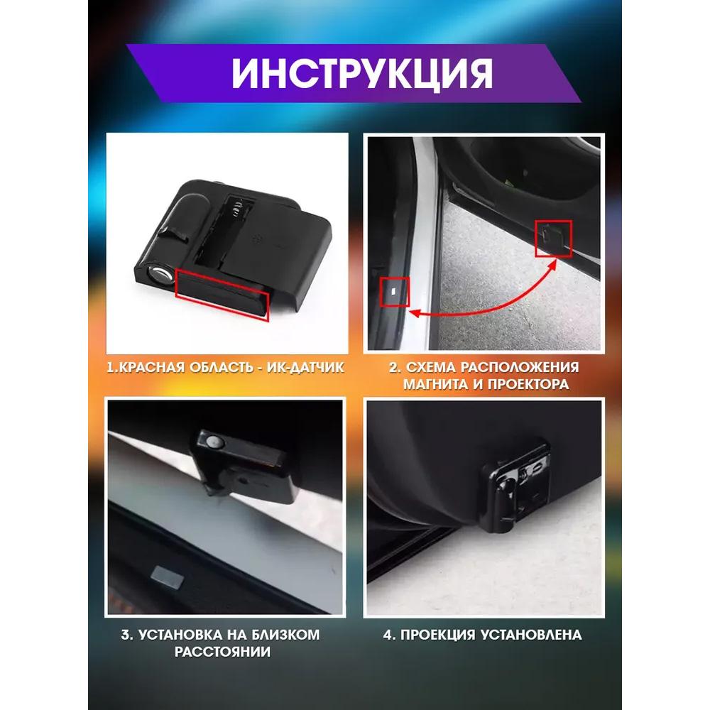 Светодиодная универсальная проекция логотипа для автомобиля Renault Koleos, Magane, Laguna ,  Espace, Vel Satis, Clio, Trafic