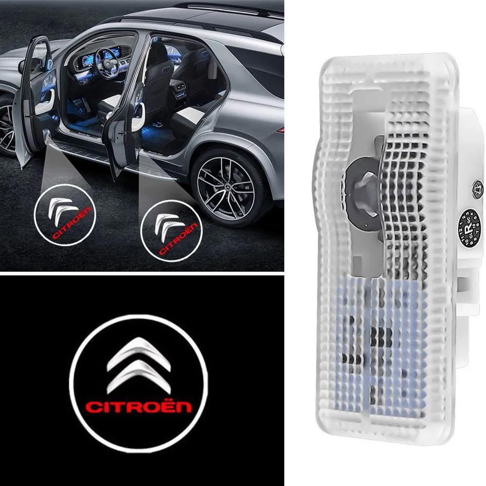 Светодиодная проекция логотипа Citroen  Picasso, c4l, c2, c3, c4, c5, c6, c8   (2шт).