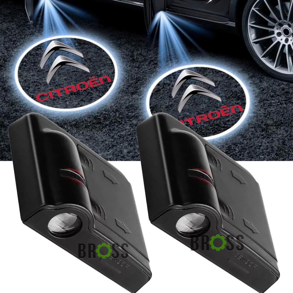 LED проекция подсветка логотипа для дверей Citroen (универсальный комплект 2 шт.)