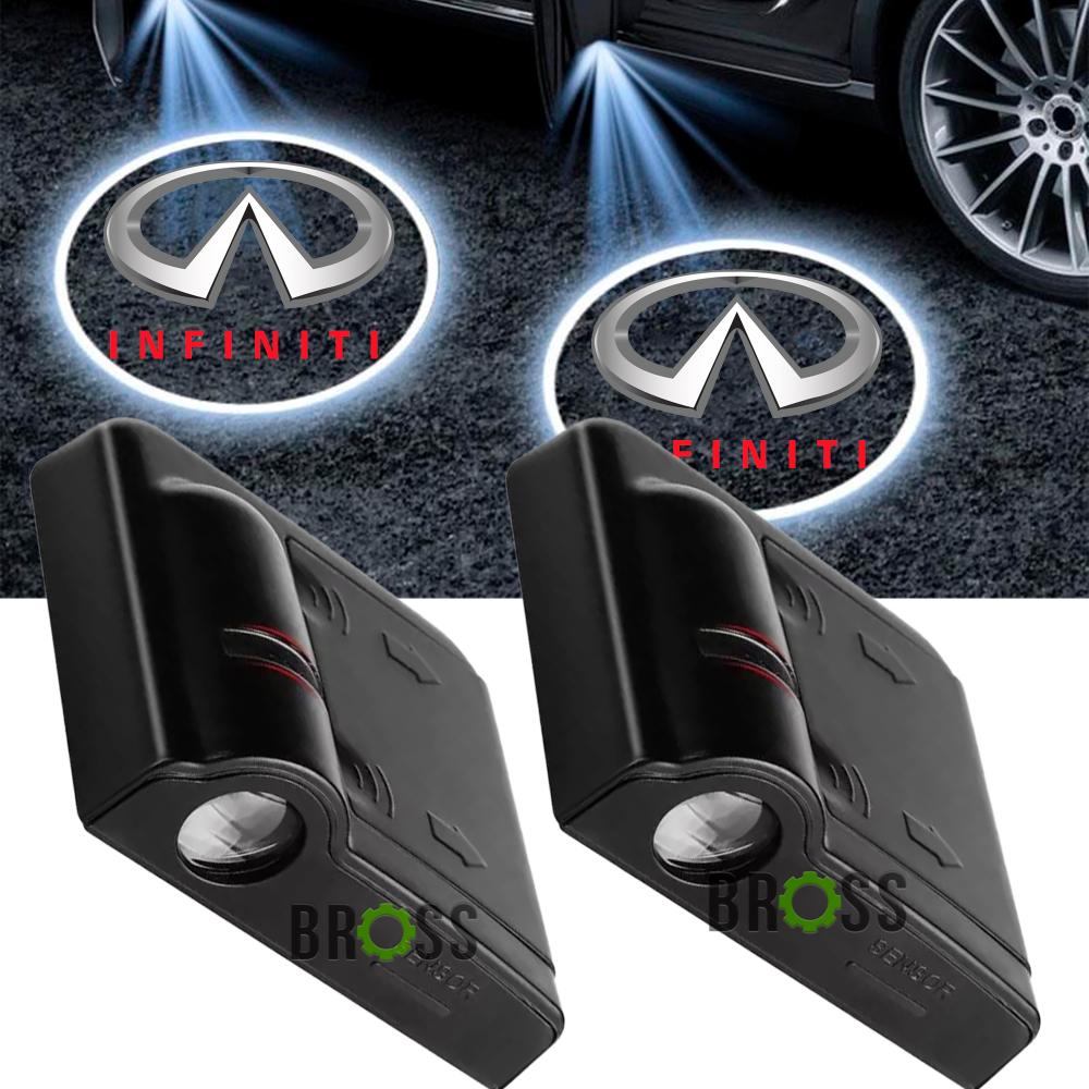 LED проекция подсветка логотипа для дверей Infiniti (универсальный комплект 2 шт.)