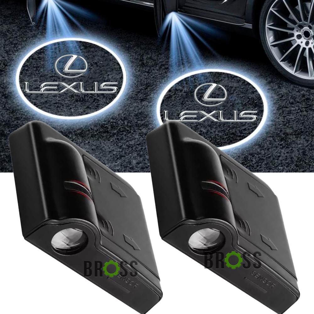 LED проекция подсветка логотипа для дверей Lexus (универсальный комплект 2 шт.)