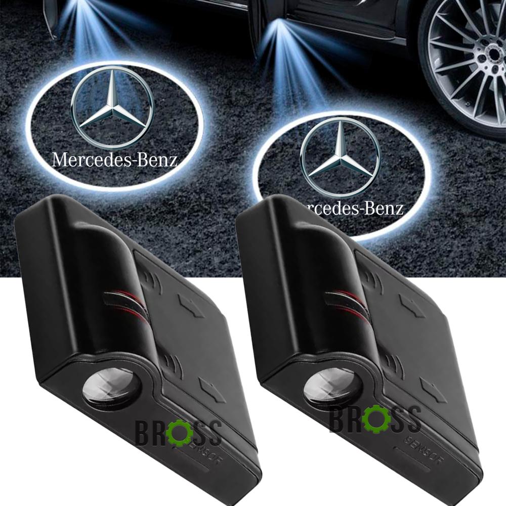 LED проекция подсветка логотипа для дверей Mercedes-Benz (универсальный комплект 2 шт)