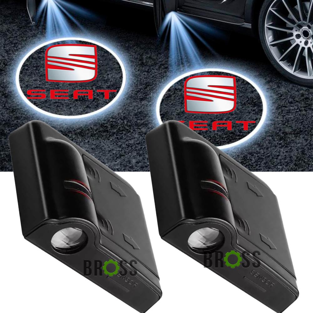 LED проекция подсветка логотипа для дверей Seat (универсальный комплект 2 шт.)