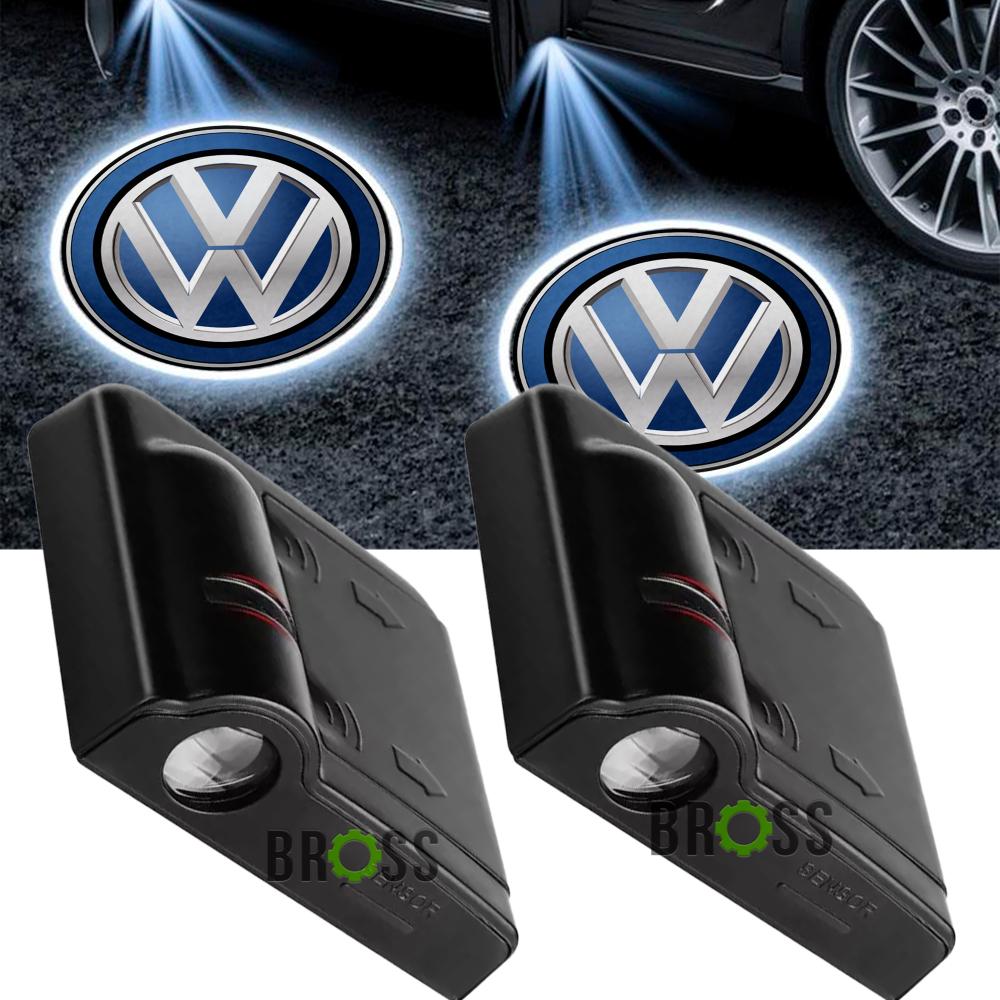 LED проекция подсветка логотипа для дверей Volkswagen (универсальный комплект 2 шт.)