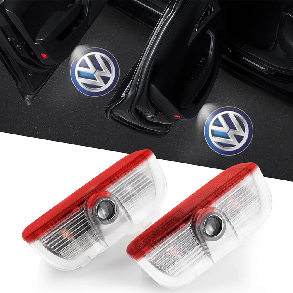 Светодиодная проекция логотипа для автомобиля Volkswagen Touareg, Touran, Sharan, Passat, Golf, Eos, Magotan, Arteon
