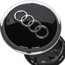 Заглушки колпачки литых дисков Audi 68/57мм (черные) 4B0601170A