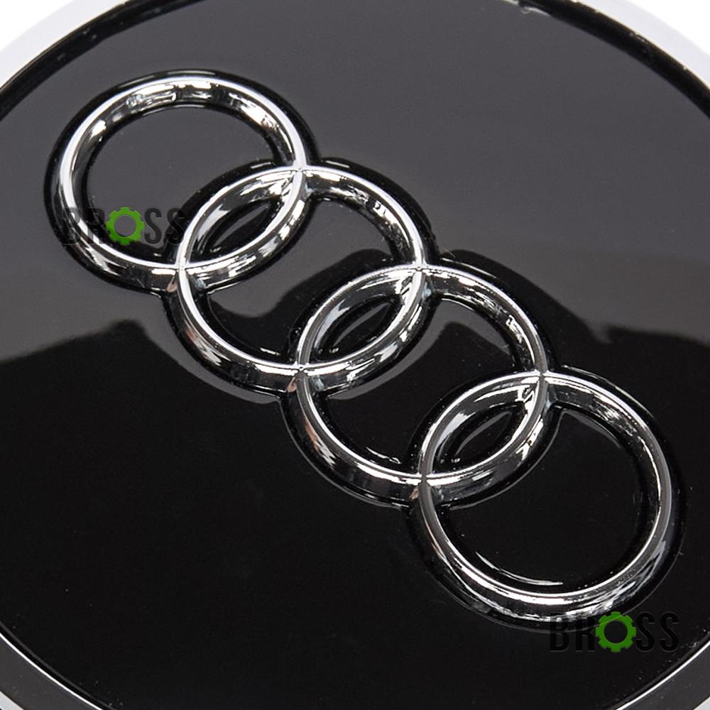 Заглушки колпачки литых дисков для Audi 61/58мм (черные) 8W0601170, 4M0601170