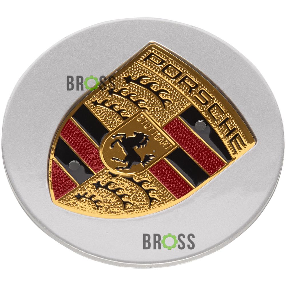 Заглушки колпачки колпачки для литых дисков Porsche Порше 76/59мм 95B60150A, 95B601151AJE1 (серебристые)