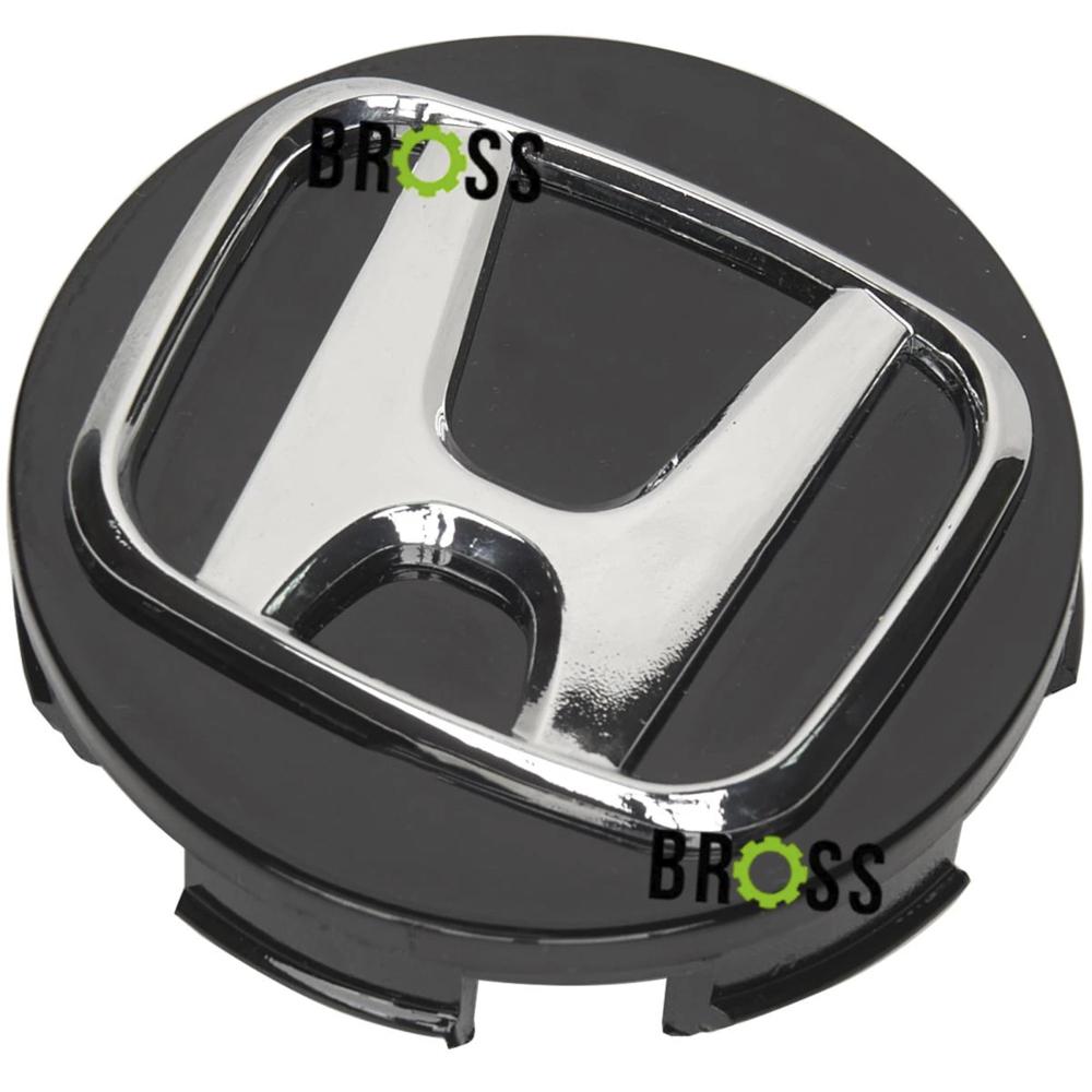 Заглушки колпачки для литых дисков Honda Accord, Civic, CR-V, Pilot, Odyssey, Jazz ( черная, 58 мм)