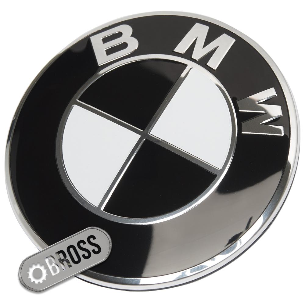 Эмблема логотип шильдик значок капота , багажника BMW E30 E32 E34 E36 E38 E39 E46 E60 E65 E66 E90 E91 E92 E93 X5 (E53 E70) X6 51148132375 ( черная 74мм)