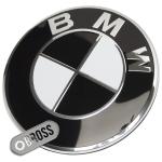 Эмблема логотип шильдик значок капота , багажника BMW E30 E32 E34 E36 E38 E39 E46 E60 E65 E66 E90 E91 E92 E93 X5 (E53 E70) X6 51148132375 ( черная 74мм)