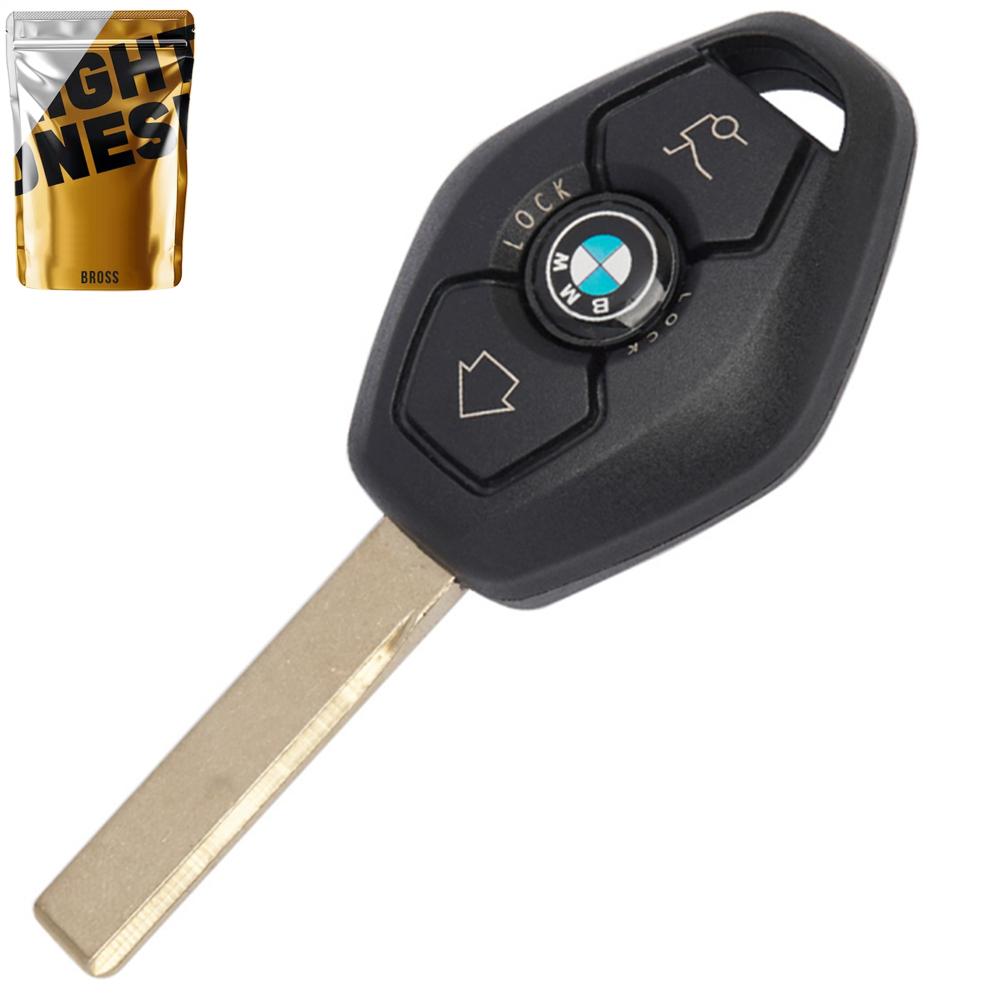 Корпус ключа на 3 кнопки BMW E46 , X3 E83 , X5 E53 , E38 , E39 ( ключ ромбик с лезвием HU92 )