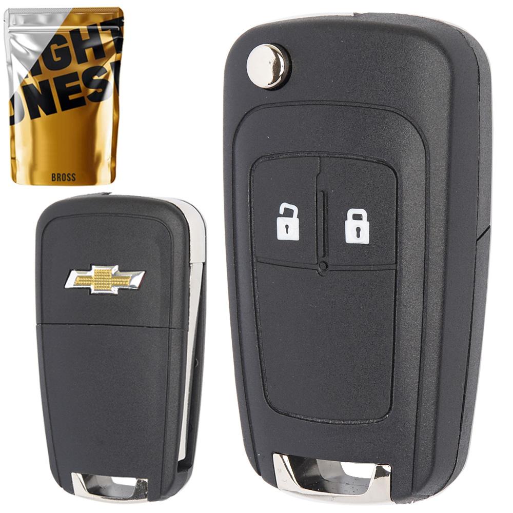 Выкидной корпус ключа  Chevrolet Aveo T300 , Sonic , Camaro , Cruze , Equinox , Malibu , Spark , Volt на 2 кнопки CM13500226 , CM 13500226