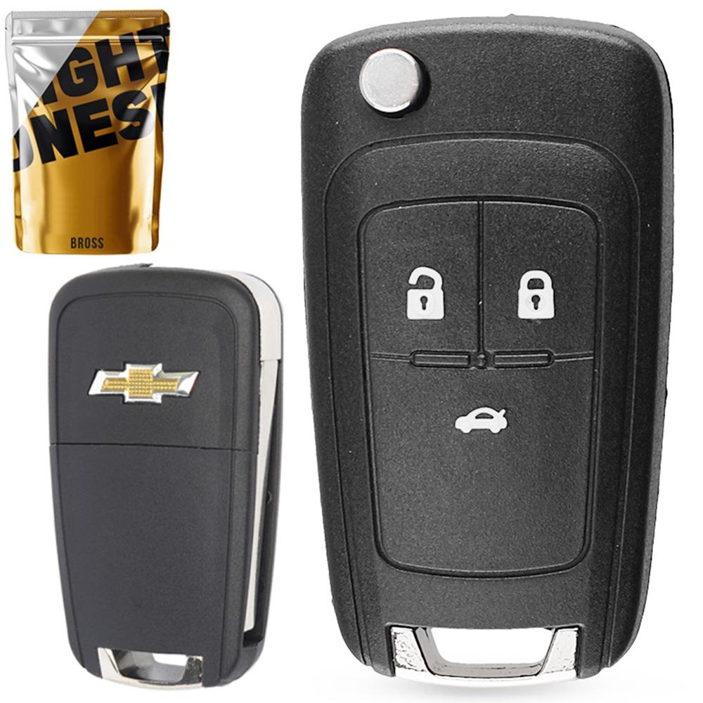 Выкидной корпус ключ Chevrolet Aveo T300 , Sonic , Camaro , Cruze , Equinox , Malibu , Spark , Volt на 3 кнопки CM13500226
